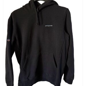 Patagonia Thick Black Hoodie Sweatshirt XL EUC